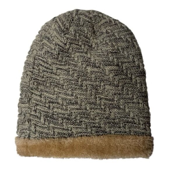 L.I.B New York Gray and Tan Winter Hat. - Picture 3 of 3